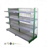 low cosmetic wire mesh gondola shelf