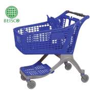 Wholesale Supplier of Popular Style Grocery Plastic Supermarket Trolley Cart