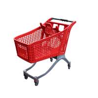 good quality  all plastic made market trolley shopping cart trolleys with wheels