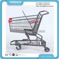 American style metal supermarket foldable shopping trolley