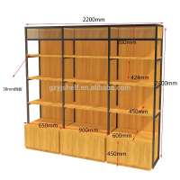 Aluminum Wood Combined Supermarket Shelf